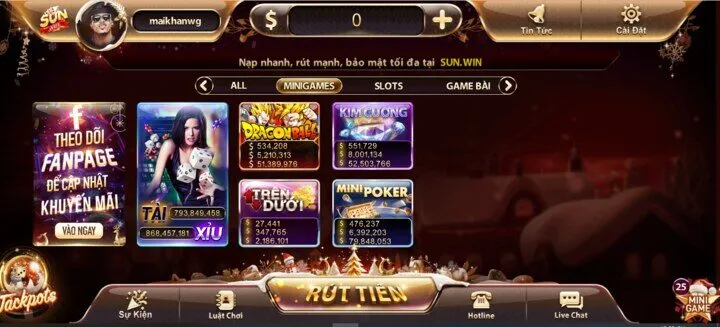 Sunwin cung cấp kho tàng game siêu khủng 